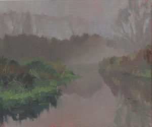 fog on the river nov 2011 oil 12 x 10