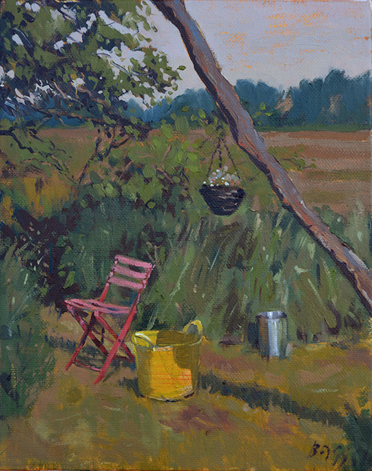 Garden Still Life, oil on canvas 8 x 10 inches