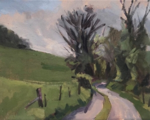 Preston Hill oil 8x10 18 ap 2022 plein air painting